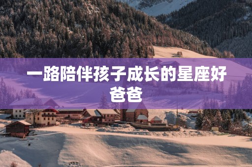 一路陪伴孩子成长的星座好爸爸