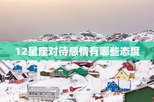 12星座对待感情有哪些态度