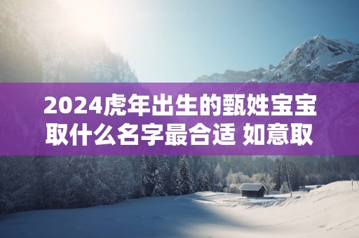 2025蛇年出生的甄姓宝宝取什么名字最合适 如意取名