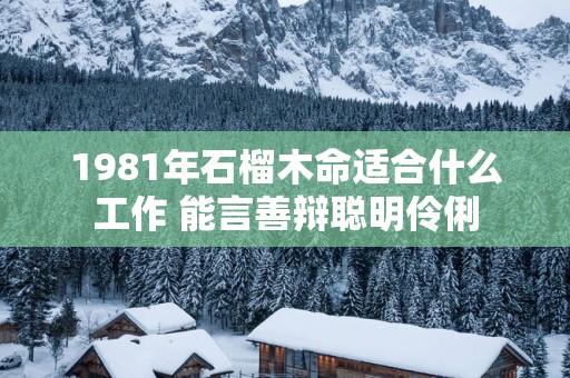 1981年石榴木命适合什么工作 能言善辩聪明伶俐