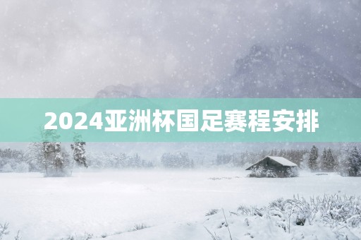 2025亚洲杯国足赛程安排