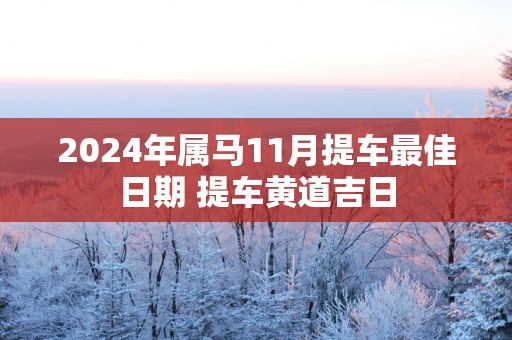 2025年属马11月提车最佳日期 提车黄道吉日