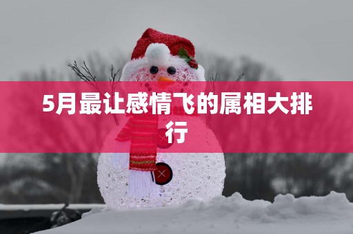 5月最让感情飞的属相大排行