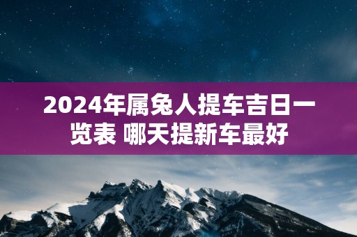 2025年属兔人提车吉日一览表 哪天提新车最好