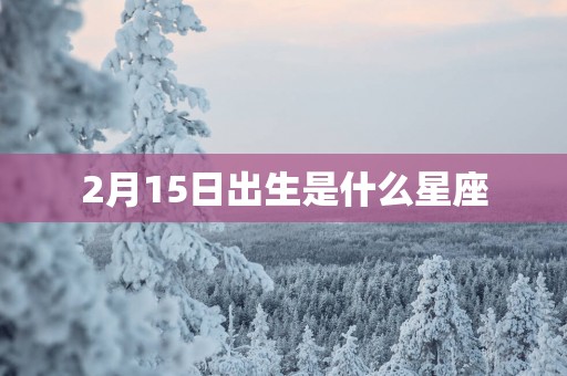 2月15日出生是什么星座