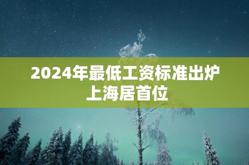 2025年最低工资标准出炉 上海居首位