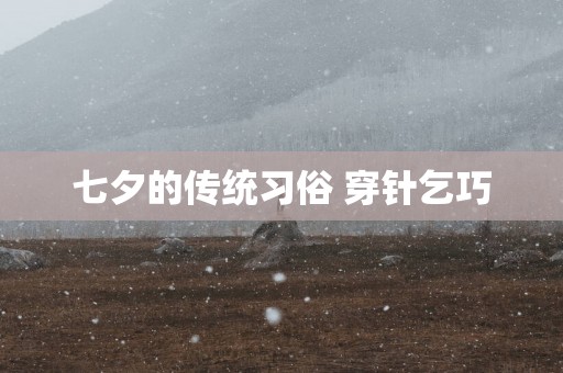 七夕的传统习俗 穿针乞巧