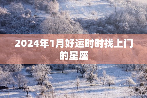 2025年1月好运时时找上门的星座