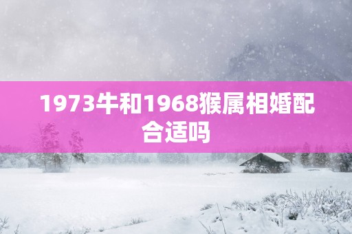 1973牛和1968猴属相婚配合适吗