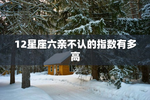 12星座六亲不认的指数有多高