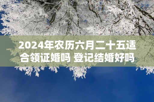 2025年农历六月二十五适合领证婚吗 登记结婚好吗