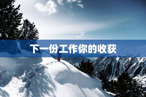 下一份工作你的收获