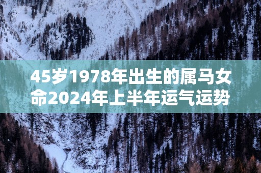 45岁1978年出生的属马女命2025年上半年运气运势