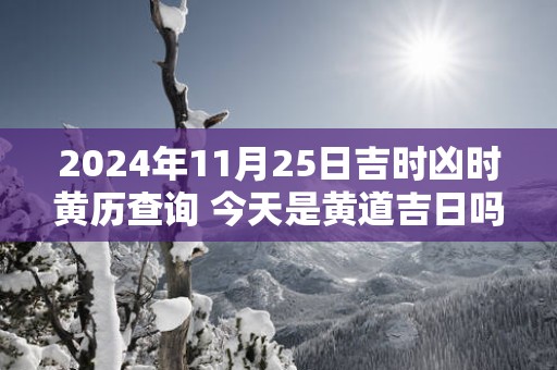 2025年11月25日吉时凶时黄历查询 今天是黄道吉日吗