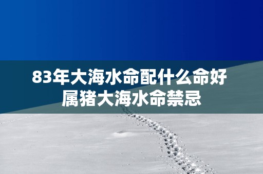 83年大海水命配什么命好 属猪大海水命禁忌