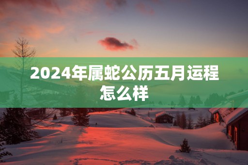 2025年属蛇公历五月运程怎么样