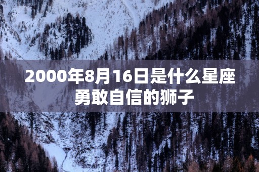2000年8月16日是什么星座  勇敢自信的狮子