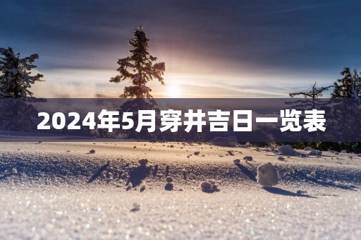2025年5月穿井吉日一览表