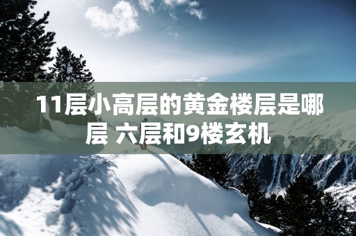 11层小高层的黄金楼层是哪层 六层和9楼玄机
