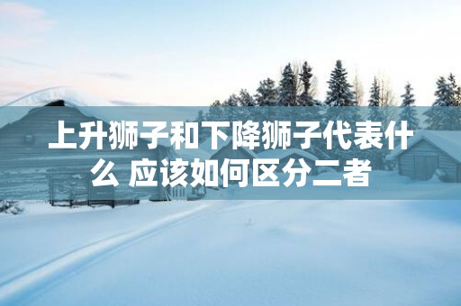 上升狮子和下降狮子代表什么 应该如何区分二者