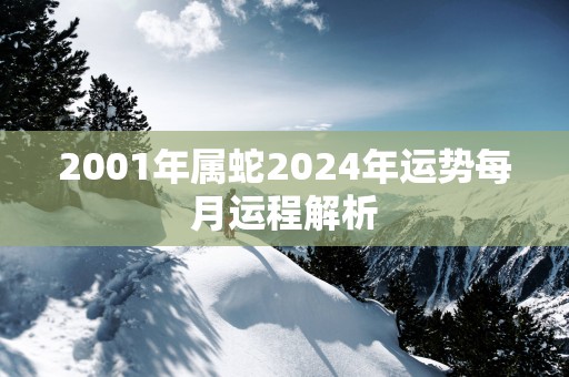 2001年属蛇2025年运势每月运程解析