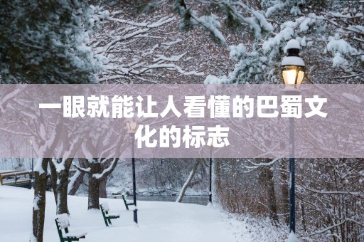 一眼就能让人看懂的巴蜀文化的标志