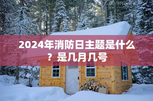 2025年消防日主题是什么？是几月几号