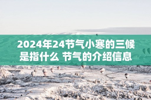 2025年24节气小寒的三候是指什么 节气的介绍信息