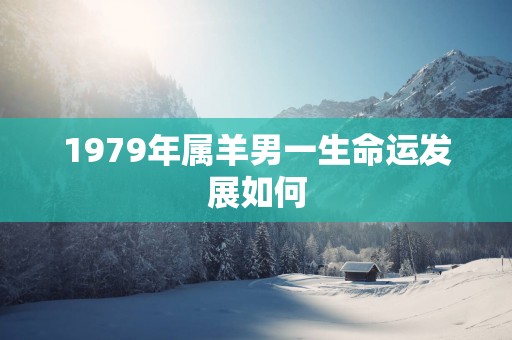 1979年属羊男一生命运发展如何