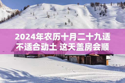 2025年农历十月二十九适不适合动土 这天盖房会顺利吗