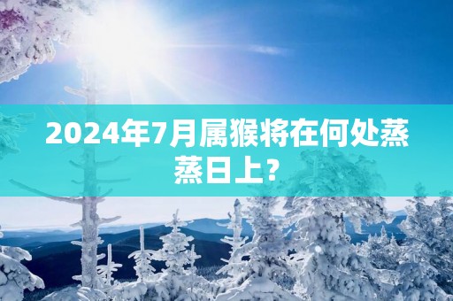 2025年7月属猴将在何处蒸蒸日上？