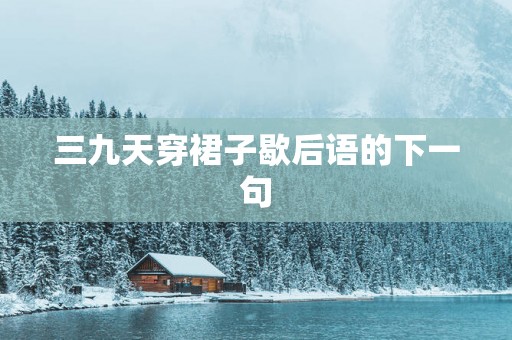 三九天穿裙子歇后语的下一句