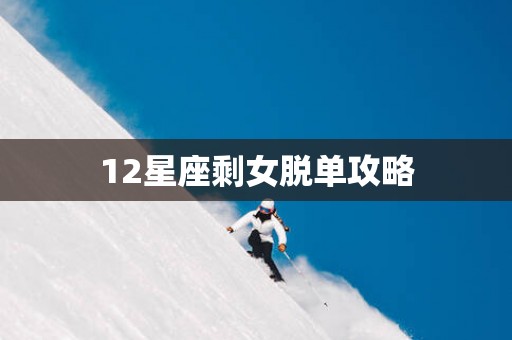12星座剩女脱单攻略