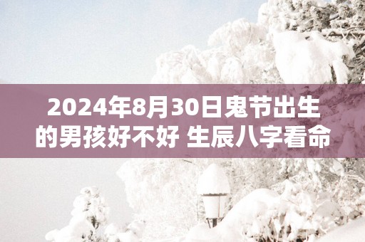 2025年8月30日鬼节出生的男孩好不好 生辰八字看命