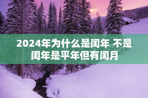 2025年为什么是闰年 不是闰年是平年但有闰月
