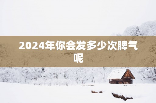 2025年你会发多少次脾气呢