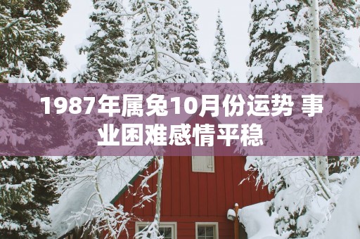 1987年属兔10月份运势 事业困难感情平稳