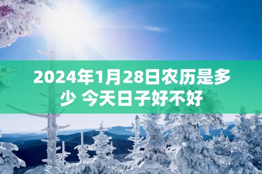 2025年1月28日农历是多少 今天日子好不好
