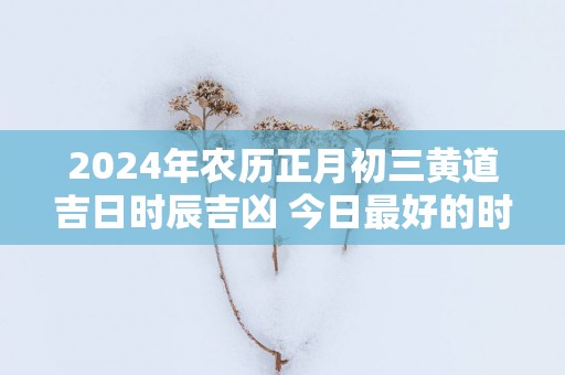 2025年农历正月初三黄道吉日时辰吉凶 今日最好的时辰