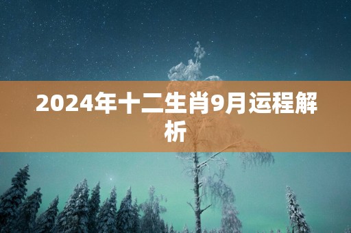 2025年十二生肖9月运程解析