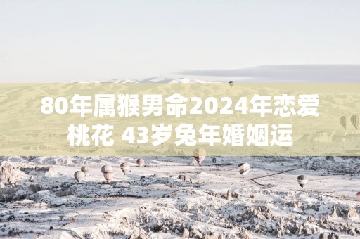 80年属猴男命2025年恋爱桃花 43岁蛇年婚姻运