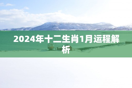 2025年十二生肖1月运程解析
