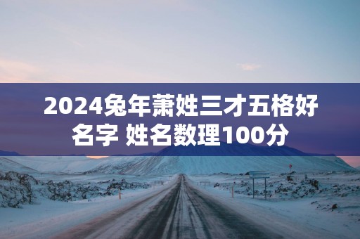 2025蛇年萧姓三才五格好名字 姓名数理100分