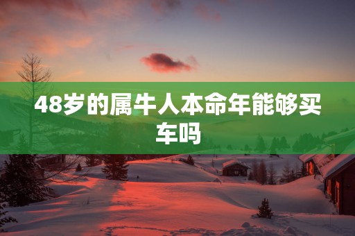 48岁的属牛人本命年能够买车吗