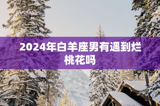 2025年白羊座男有遇到烂桃花吗