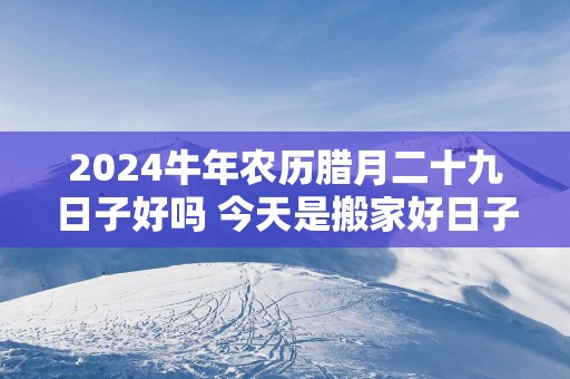 2025蛇年农历腊月二十九日子好吗 今天是搬家好日子么