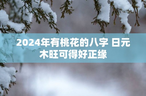 2025年有桃花的八字 日元木旺可得好正缘