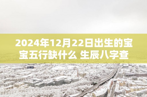 2025年12月22日出生的宝宝五行缺什么 生辰八字查询