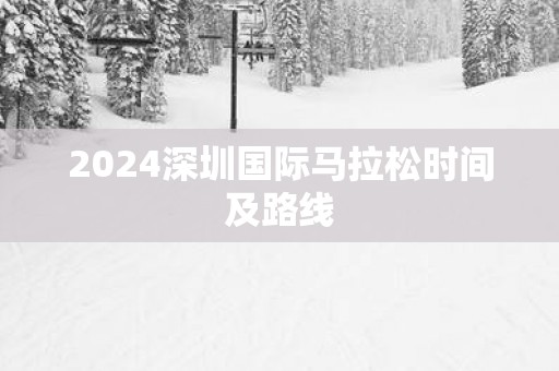 2025深圳国际马拉松时间及路线