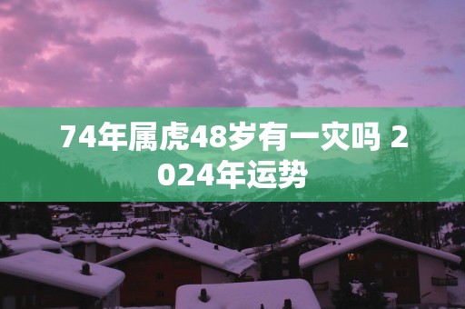 74年属虎48岁有一灾吗 2025年运势